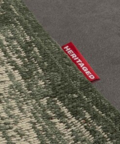 Alfombra vintage - Village - Verde - close up, thumbnail