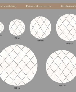 Alfombra redonda a rombos de pelo largo Artisan - Blanco/Gris Alfombra redonda a rombos de pelo largo Artisan - Blanco/Gris