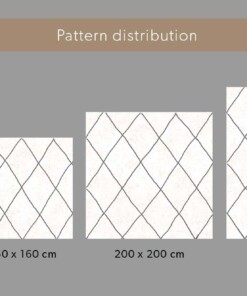 Alfombra cuadrada a rombos de pelo largo Artisan - Blanco/Gris Alfombra cuadrada a rombos de pelo largo Artisan - Blanco/Gris