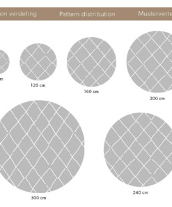 Alfombra redonda a rombos de pelo largo Habitat - Blanco/Negro Alfombra redonda a rombos de pelo largo Habitat - Blanco/Negro