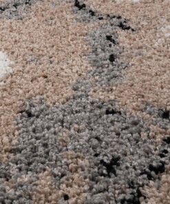 Alfombra redonda de pelo largo Marble Artisan - Beige - close up materiaal, thumbnail Alfombra redonda de pelo largo Marble Artisan - Beige - close up materiaal, thumbnail