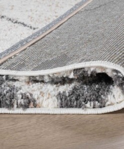 Alfombra bereber de pelo largo Artisan - Blanco/Gris - close up vouw, thumbnail Alfombra bereber de pelo largo Artisan - Blanco/Gris - close up vouw, thumbnail