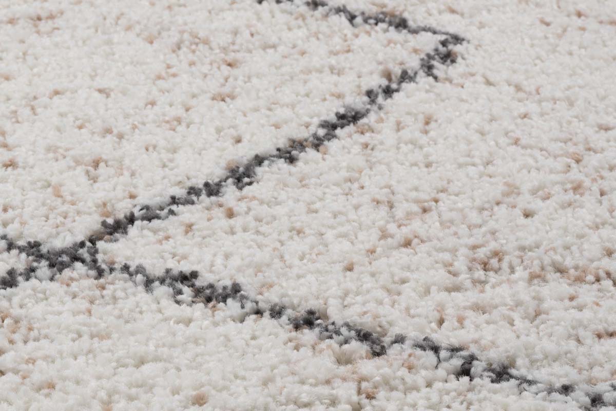 Alfombra bereber de pelo largo Artisan - Blanco/Gris - close up materiaal Alfombra bereber de pelo largo Artisan - Blanco/Gris - close up materiaal