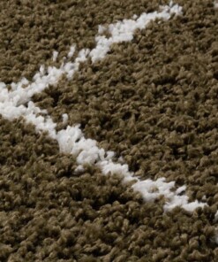 Alfombra a rombos de pelo largo Habitat - Verde oliva/Blanco - close up materiaal, thumbnail Alfombra a rombos de pelo largo Habitat - Verde oliva/Blanco - close up materiaal, thumbnail