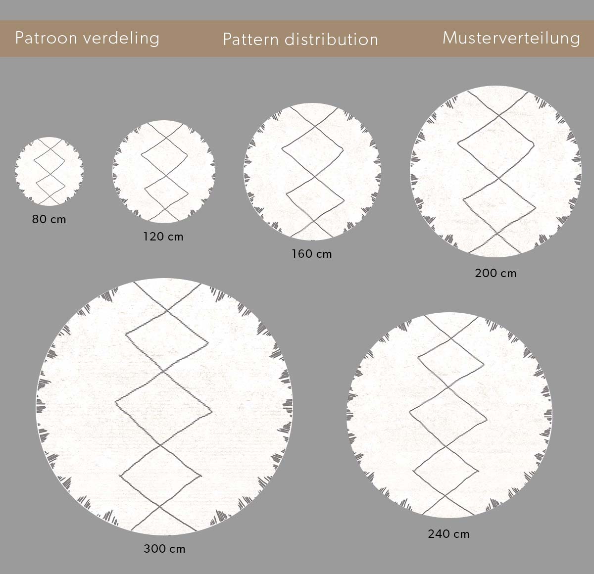 Alfombra bereber redonda de pelo largo Artisan - Blanco/Gris Alfombra bereber redonda de pelo largo Artisan - Blanco/Gris