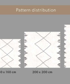 Alfombra cuadrada bereber de pelo largo Artisan - Blanco/Gris Alfombra cuadrada bereber de pelo largo Artisan - Blanco/Gris