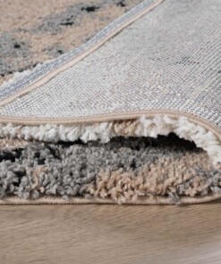 Alfombra cuadrada de pelo largo Marble Artisan - Beige - close up vouw, thumbnail