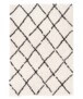 Alfombra a rombos de pelo largo Habitat - Blanco/Negro - overzicht, thumbnail