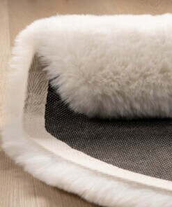 Alfombra suave de elefantes para niños - Fluffy Blanco