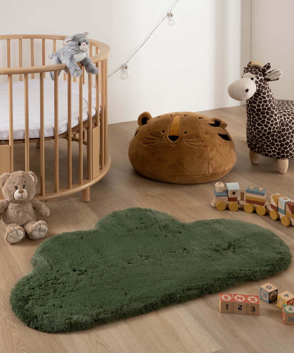 Alfombra suave en forma de nube - Fluffy verde oliva - sfeer Alfombra suave en forma de nube - Fluffy verde oliva - sfeer