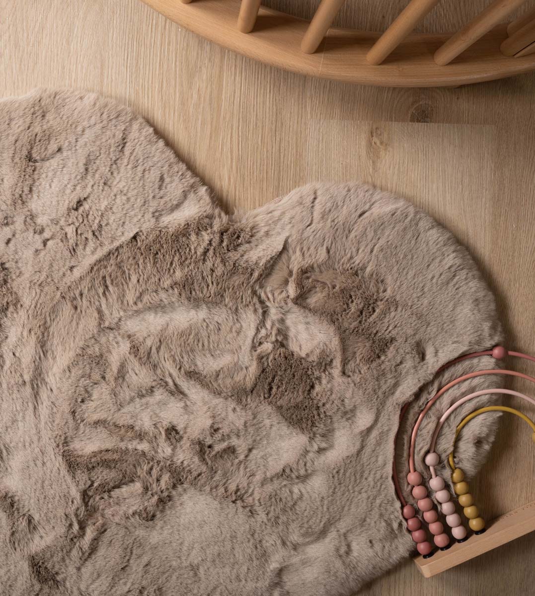 Alfombra suave con corazones - Fluffy Tórtola Alfombra suave con corazones - Fluffy Tórtola