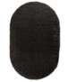 Alfombra ovalada de pelo largo - Acogedora Shaggy Gris Oscuro - overzicht boven, thumbnail