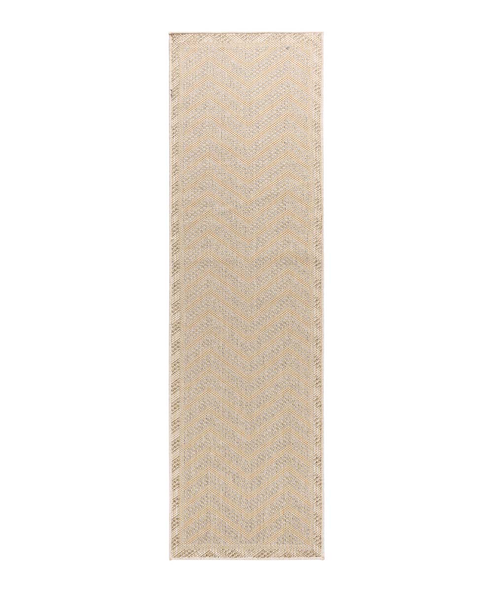 Alfombra de balcón efecto yute Sunny Contour - Beige - overzicht boven Alfombra de balcón efecto yute Sunny Contour - Beige - overzicht boven