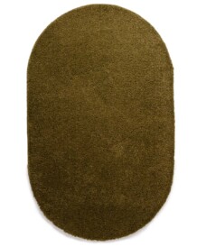 Alfombra ovalada de pelo largo - Shaggy Trend Verde oliva - overzicht, thumbnail