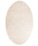 Alfombra ovalada de lana Lett - Blanco - overzicht, thumbnail