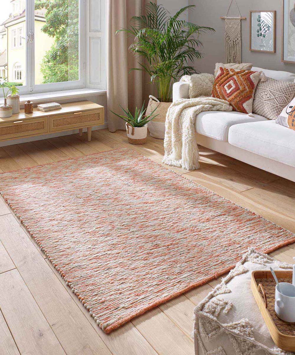 Alfombra de lana - Kaia Rojo/Crema Alfombra de lana - Kaia Rojo/Crema