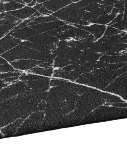 Alfombra lavable efecto mármol - Chloé Negro/Blanco