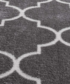 Alfombra lavable - Trellis Gris Oscuro/Blanco Alfombra lavable - Trellis Gris Oscuro/Blanco