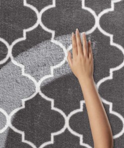 Alfombra lavable - Trellis Gris Oscuro/Blanco Alfombra lavable - Trellis Gris Oscuro/Blanco