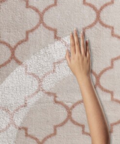 Alfombra lavable - Trellis Blanco/Rosa Alfombra lavable - Trellis Blanco/Rosa