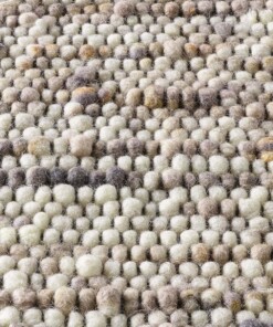 Alfombra de lana - Thora Marrón/Gris - close up materiaal, thumbnail