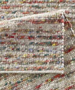 Alfombra de lana - Thora Multicolor - close up vouw, thumbnail Alfombra de lana - Thora Multicolor - close up vouw, thumbnail