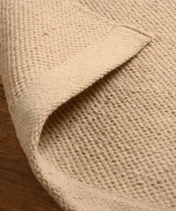 Alfombra de algodón - Svelvik Beige - close up, thumbnail