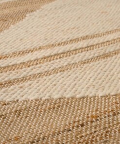 Alfombra Kilim - Lana natural/Blanco - close up, thumbnail