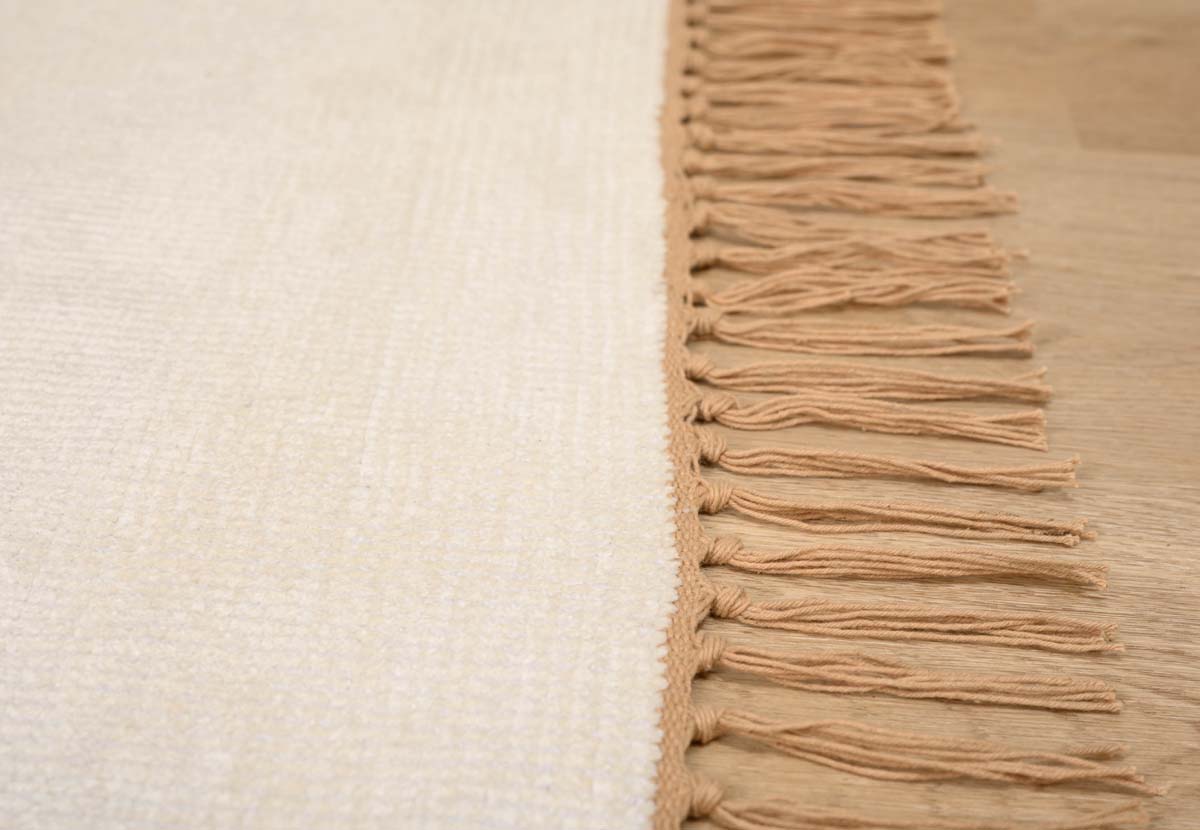 Alfombra de viscosa - Gem Blanco - close up Alfombra de viscosa - Gem Blanco - close up