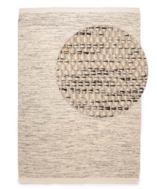 Alfombra de lana Ulstein - Blanco/Negro - overzicht, thumbnail