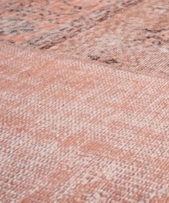 Alfombra patchwork - Fade Heritage Beige/Terracota - close up materiaal, thumbnail