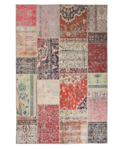 Alfombra patchwork - Fade Heritage Multicolor - overzicht boven, thumbnail