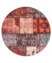 Alfombra redonda patchwork - Fade No. 1 Rojo/Multicolor - overzicht boven, thumbnail
