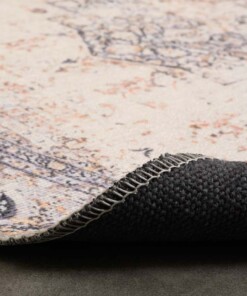 Alfombra redonda vintage - Fade No.2 Gris - close up vouw, thumbnail Alfombra redonda vintage - Fade No.2 Gris - close up vouw, thumbnail