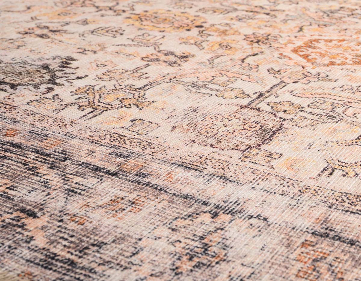 Alfombra vintage - Fade Charm Beige - close up materiaal Alfombra vintage - Fade Charm Beige - close up materiaal