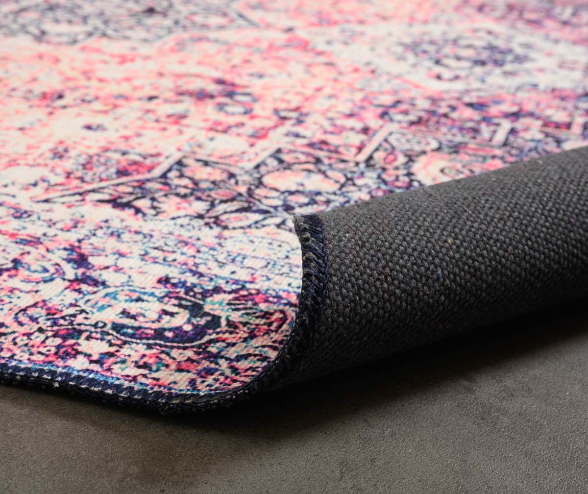 Alfombra vintage - Fade No.2 Multicolor - close up vouw Alfombra vintage - Fade No.2 Multicolor - close up vouw