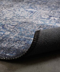 Alfombra vintage - Fade Azul estelar/Plata - close up vouw, thumbnail Alfombra vintage - Fade Azul estelar/Plata - close up vouw, thumbnail