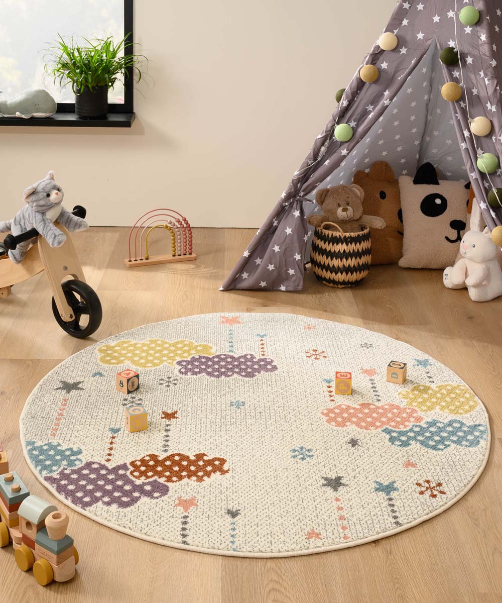 Alfombra infantil nube - Snoozy blanco/multi Alfombra infantil nube - Snoozy blanco/multi