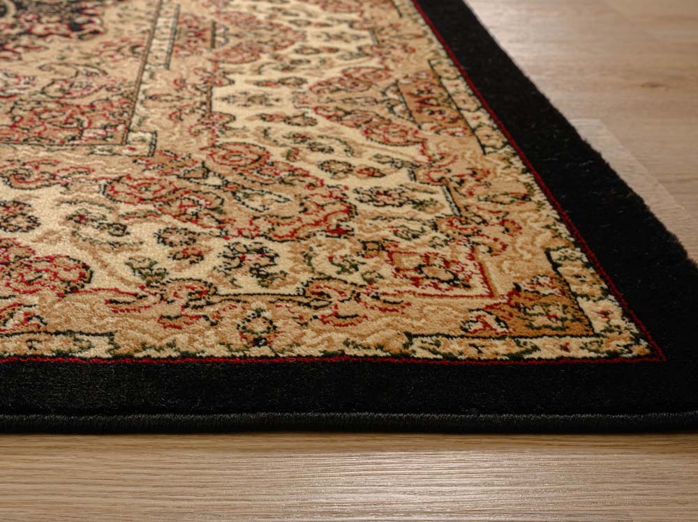 Alfombra persa - Mirage Rustic Negro/Beige - close up Alfombra persa - Mirage Rustic Negro/Beige - close up