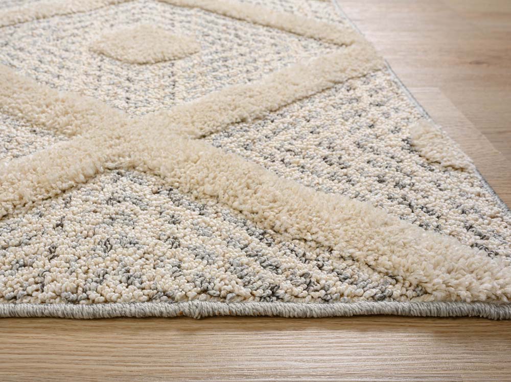 Alfombra de estilo escandinavo - Fjord Reise Gris/Crema - close up Alfombra de estilo escandinavo - Fjord Reise Gris/Crema - close up