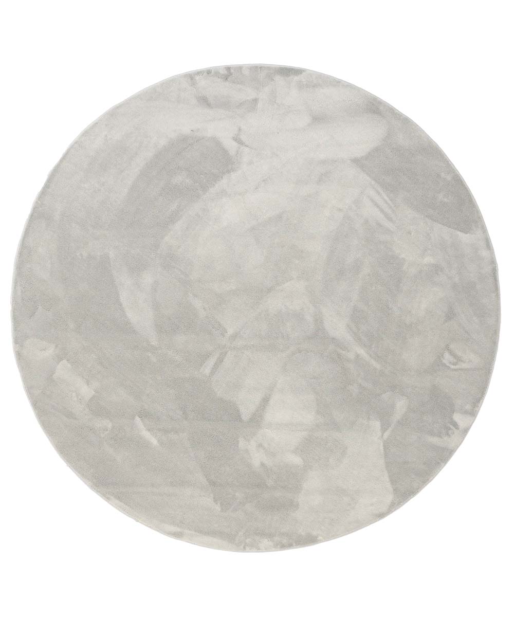 Alfombra redonda suave de pelo liso - Plush Plata - overzicht Alfombra redonda suave de pelo liso - Plush Plata - overzicht