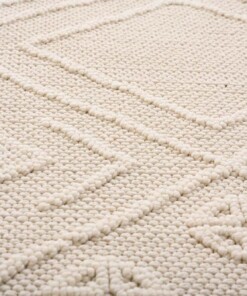 Alfombra - Knit Tribe Blanco - close up, thumbnail