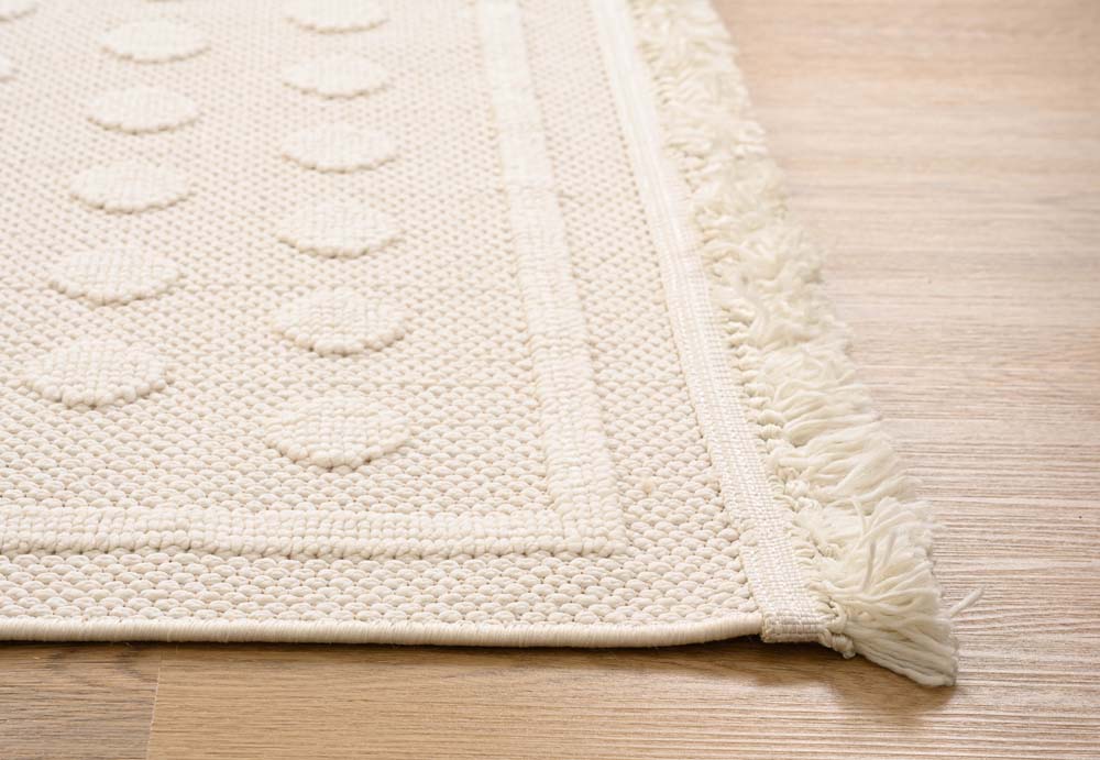 Alfombra - Knit Dots Blanco - close up Alfombra - Knit Dots Blanco - close up