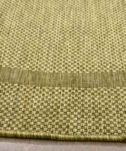 Alfombra redonda de exterior - Sunset Verde manzana - close up