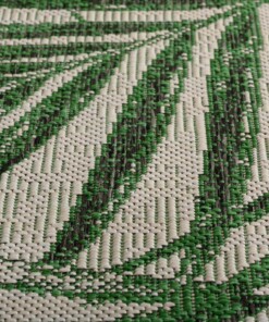 Alfombra de exterior con hojas de palmera - Coastal Cove Blanco/Verde - close up, thumbnail Alfombra de exterior con hojas de palmera - Coastal Cove Blanco/Verde - close up, thumbnail