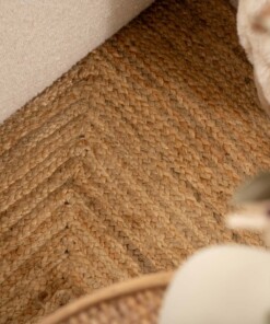 Alfombra cuadrada de yute Boho &me - Natural - close up, thumbnail Alfombra cuadrada de yute Boho &me - Natural - close up, thumbnail