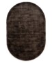 Alfombra ovalada de viscosa - Glamour Marrón Oscuro - overzicht, thumbnail