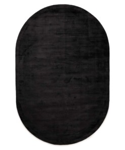 Alfombra ovalada de viscosa - Glamour Negro - overzicht