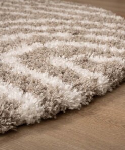 Alfombra redonda de estilo escandinavo - Cozy Arch Beige - close up, thumbnail Alfombra redonda de estilo escandinavo - Cozy Arch Beige - close up, thumbnail