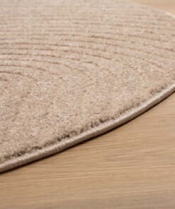 Alfombra redonda de estilo escandinavo - Contour Bend Beige - close up, thumbnail Alfombra redonda de estilo escandinavo - Contour Bend Beige - close up, thumbnail
